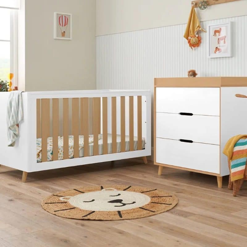 Tutti Bambini Fika 2 Piece Room Set - White/Light Oak