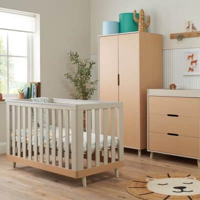 Tutti Bambini Hygge 4in1 3 Piece Room Set - Light Oak/White Sand