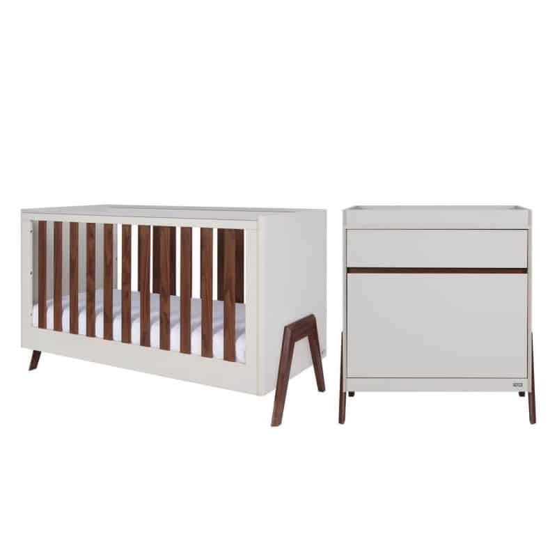 Tutti Bambini Fuori 2 Piece Room Set White Sand/Warm Walnut