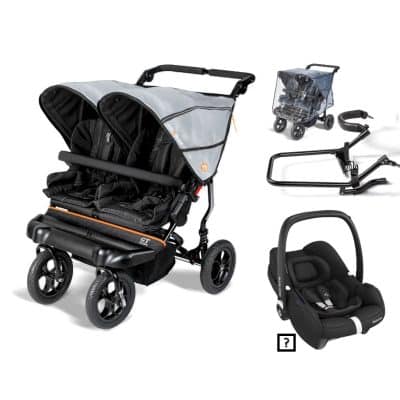 Out 'n' About GT Double V5 Travel System Builder - Rocksalt Grey