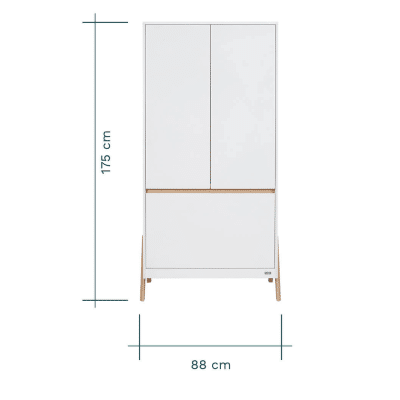 Tutti Bambini Fuori Wardrobe - White & Light Oak