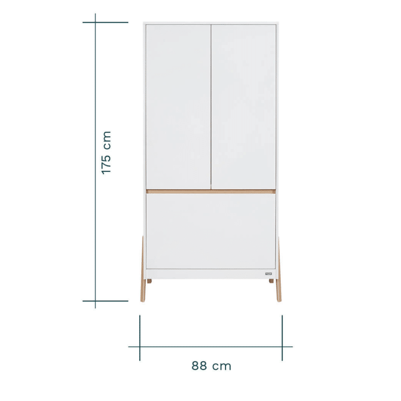 Tutti Bambini Fuori Wardrobe - White & Light Oak