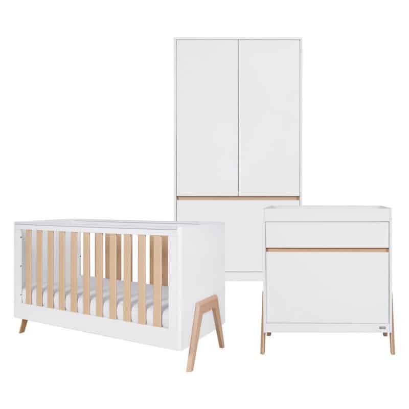 Tutti Bambini Fuori 3 Piece Room Set White Sand/Warm Walnut