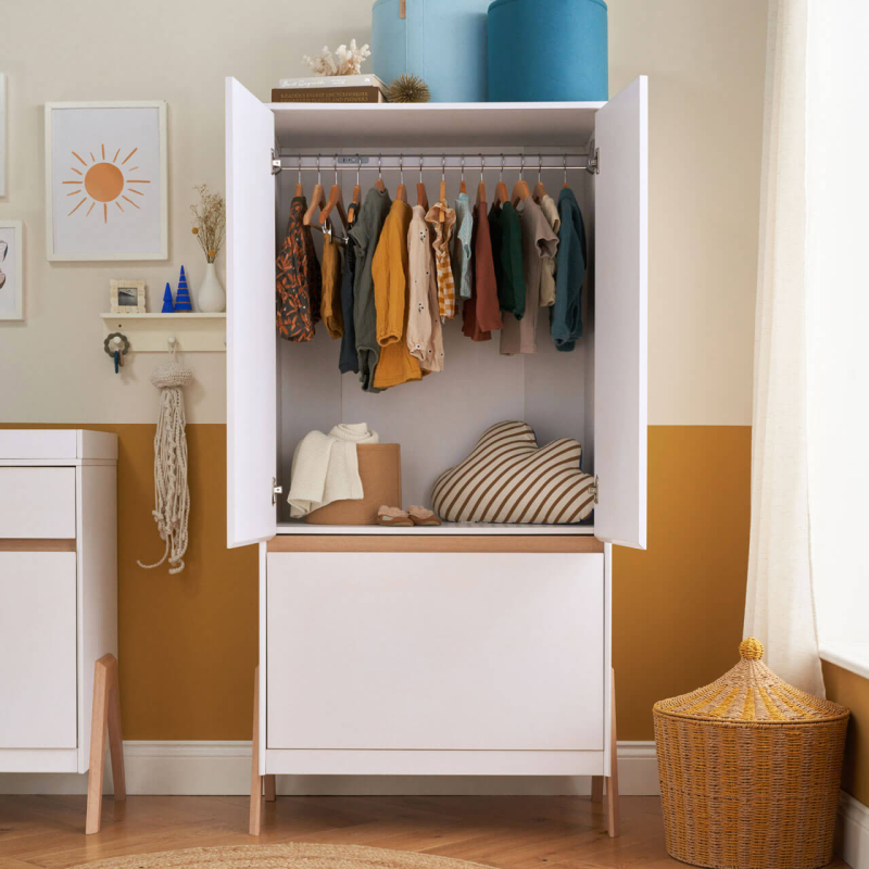 Tutti Bambini Fuori Wardrobe - White & Light Oak