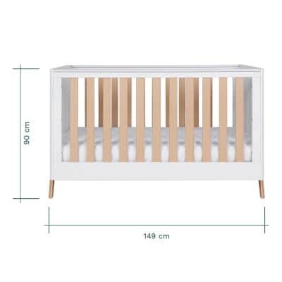 Tutti Bambini Fuori Cot Bed - White/Light Oak