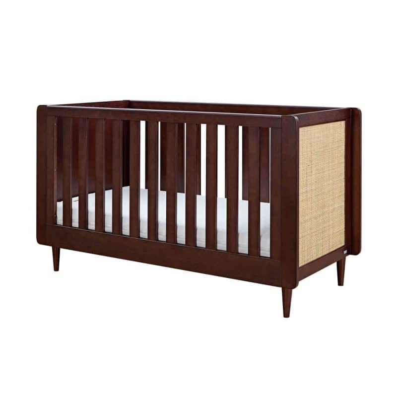 tutti-bambini-japandi-mini-cot-bed-warm-walnut 2