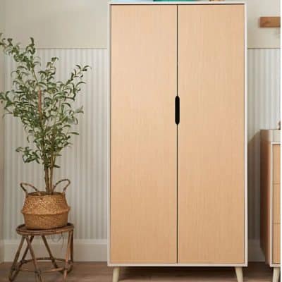 Tutti Bambini Fika Wardrobe - Light Oak/White Sand