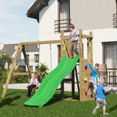 Shire Rumble Ridge Rock Wall with Double Swing