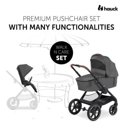 Hauck Walk N Care Cabriofix Travel System - Dark Grey