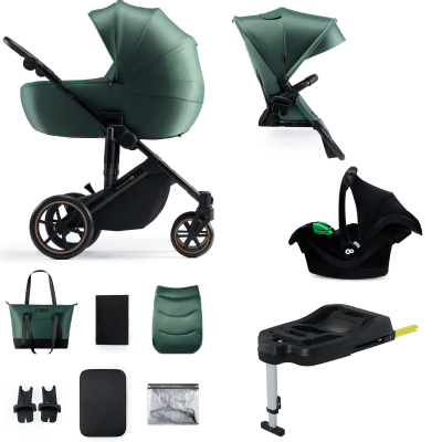 Kinderkraft Travel System PRIME 2 with Isofix Base Green