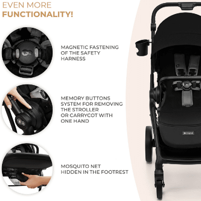 Kinderkraft YOXI Pram and Stroller Pure Black