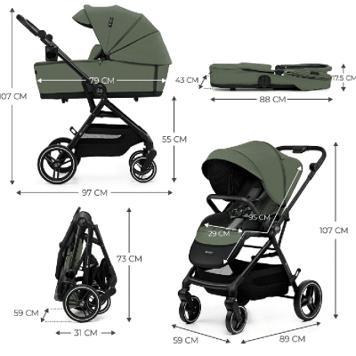 Kinderkraft YOXI Pram and Stroller Mistic Green