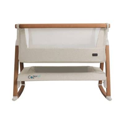 CoZee Air Bedside Crib – Scandinavian Walnut Ecru 2