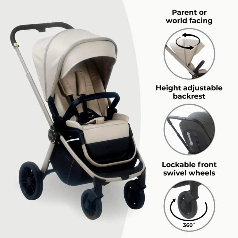 MB450i 3-in-1 Travel System with i-Size Car Seat - Ivory