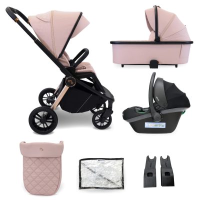 My Babiie 3-in-1 Travel System with i-Size Car Seat - Pastel Pink