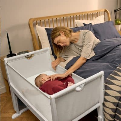 SnuzPod Studio Bedside Crib Paris White