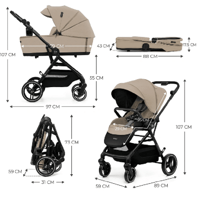 Kinderkraft YOXI Pram and Stroller Sand Beige