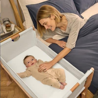 SnuzPod Studio Bedside Crib Stockholm Natural