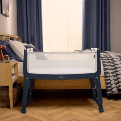 SnuzPod Studio Bedside Crib London Navy