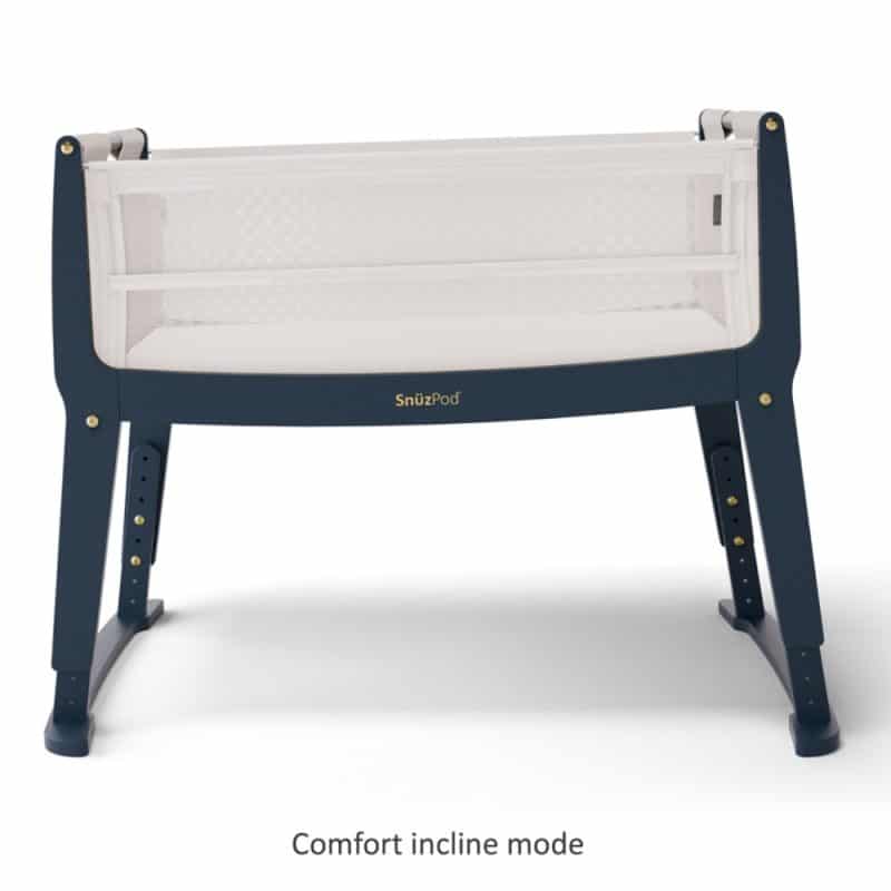 SnuzPod Studio Bedside Crib London Navy