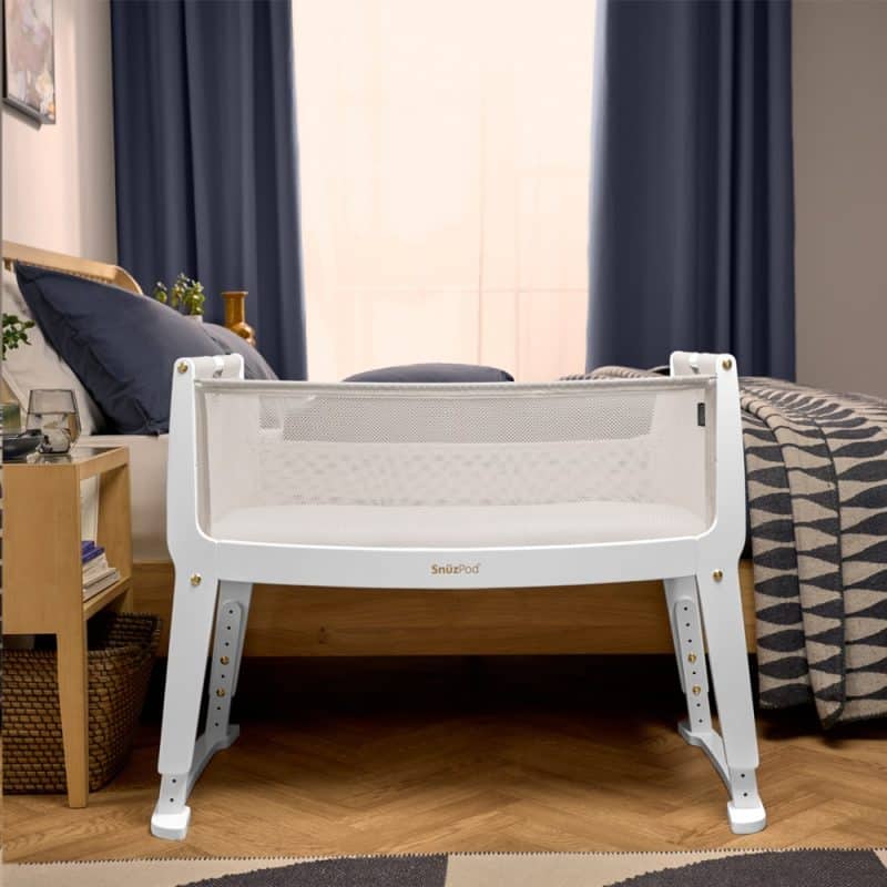 SnuzPod Studio Bedside Crib Paris White