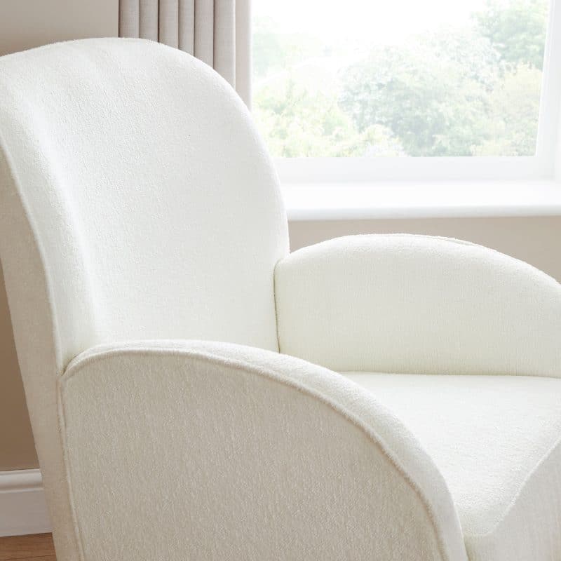 Babymore Freya Nursing Chair with Stool - Boucle