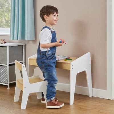 Liberty House Toys Kids White and Pine Play Table