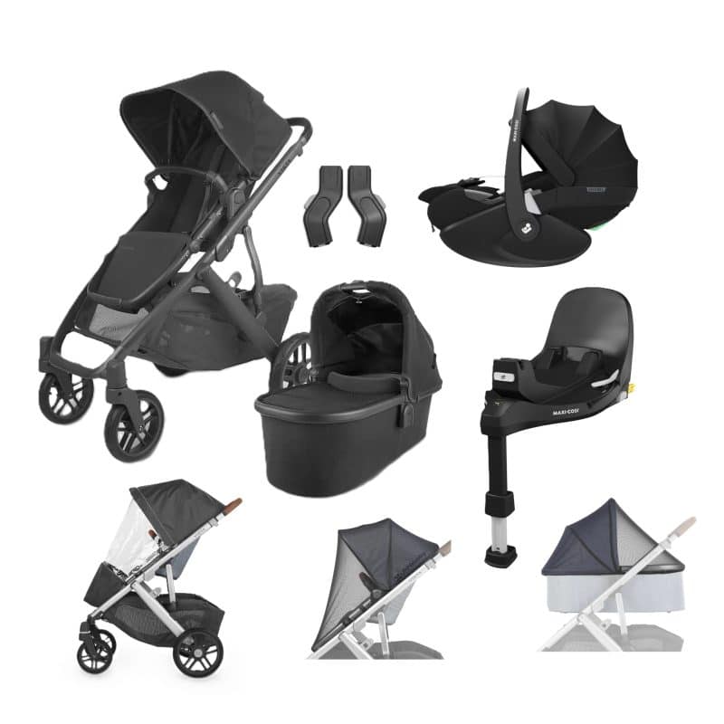 UPPAbaby VISTA V2 Travel System + Pebble 360 Pro + Rotating Base - Jake