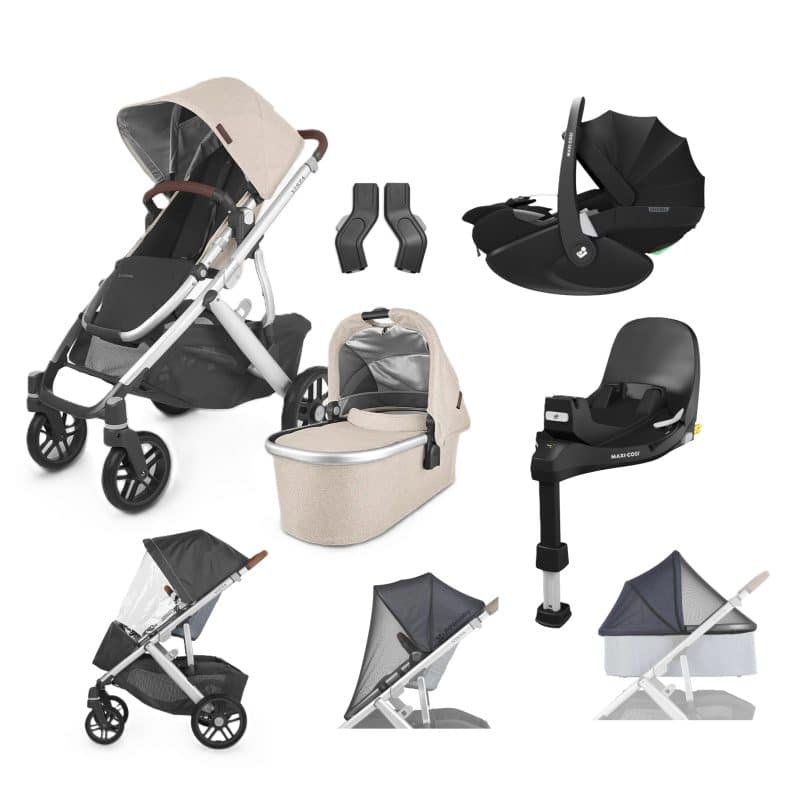 UPPAbaby VISTA V2 Travel System + Pebble 360 Pro + Rotating Base - Declan