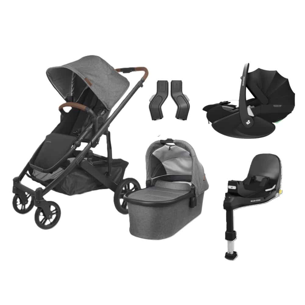 UPPAbaby Cruz V2 3 in 1 Travel System + Pebble 360 Pro + Rotating Base - Greyson