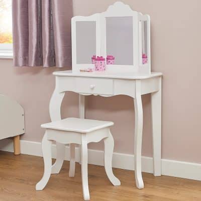 Liberty House Toys White Vanity Table with Stool