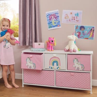 Liberty House Toys 5 Drawer Storage Chest Unicorn