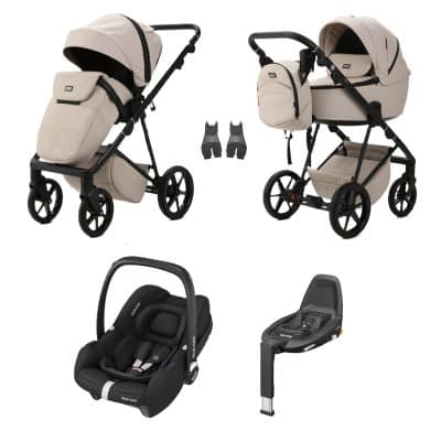 Mee-Go Milano Evo 3in1 Cabriofix + Base Travel System - Sahara