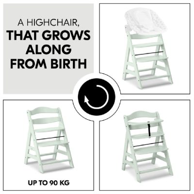 Hauck Alpha+ Wooden Highchair Mint