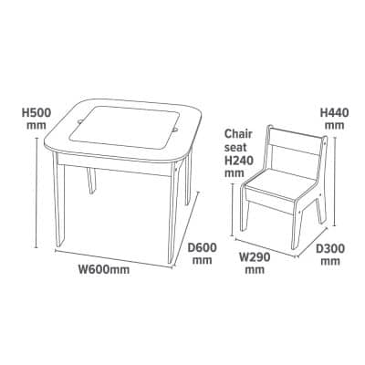 Liberty House Toys 3 in 1 Storage Table and Chair Set