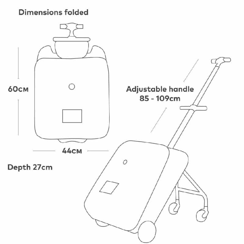 Luggage Micro Scooter Trike Suitcase - Teal Green