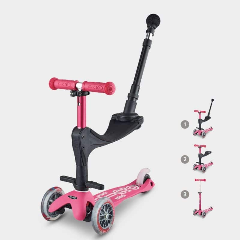 Mini Micro Sit and Scoot Push Along - Pink