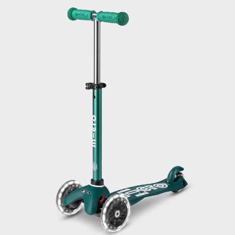 Mini Micro Scooter Light up Wheels - ECO Green