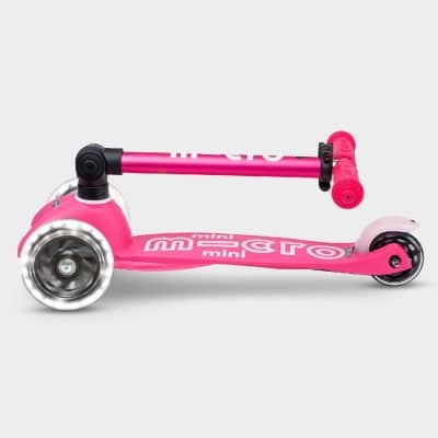 Mini Micro Scooter Foldable with Light up Wheels - Pink