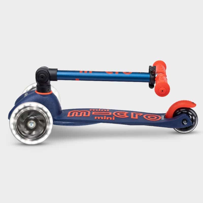 Mini Micro Scooter Foldable with Light up Wheels - Navy