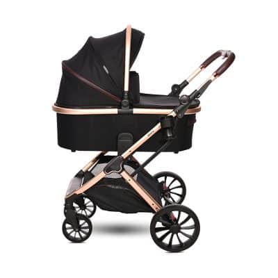 Lorelli Glory 2 in 1 Pram - Black/Rose Gold