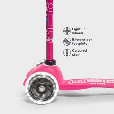 Mini Micro Scooter Light up Wheels - Pink