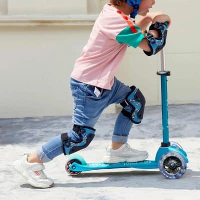 Mini Micro Scooter Light up Wheels - Aqua