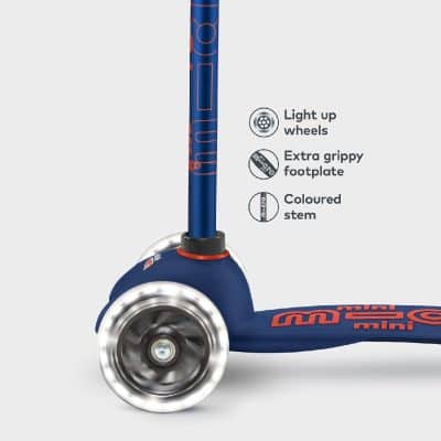 Mini Micro Scooter Light up Wheels - Navy