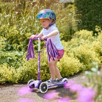 Mini Micro Scooter Light up Wheels - Purple