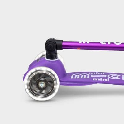 Mini Micro Scooter Foldable with Light up Wheels - Purple