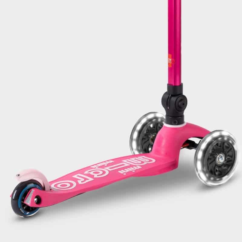 Mini Micro Scooter Foldable with Light up Wheels - Pink