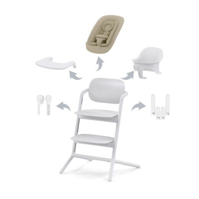 Cybex Lemo 4-in-1 Highchair Set - All White