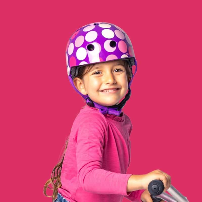 Micro Dot Purple/Pink Printed Helmet Small