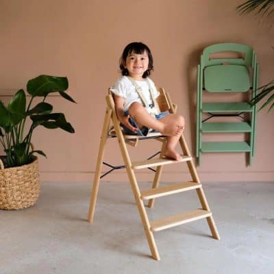 Kaos Klapp High Chair Beech Wood - Natural